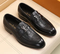 Louis Vuitton Black Embossed Loafers — hero