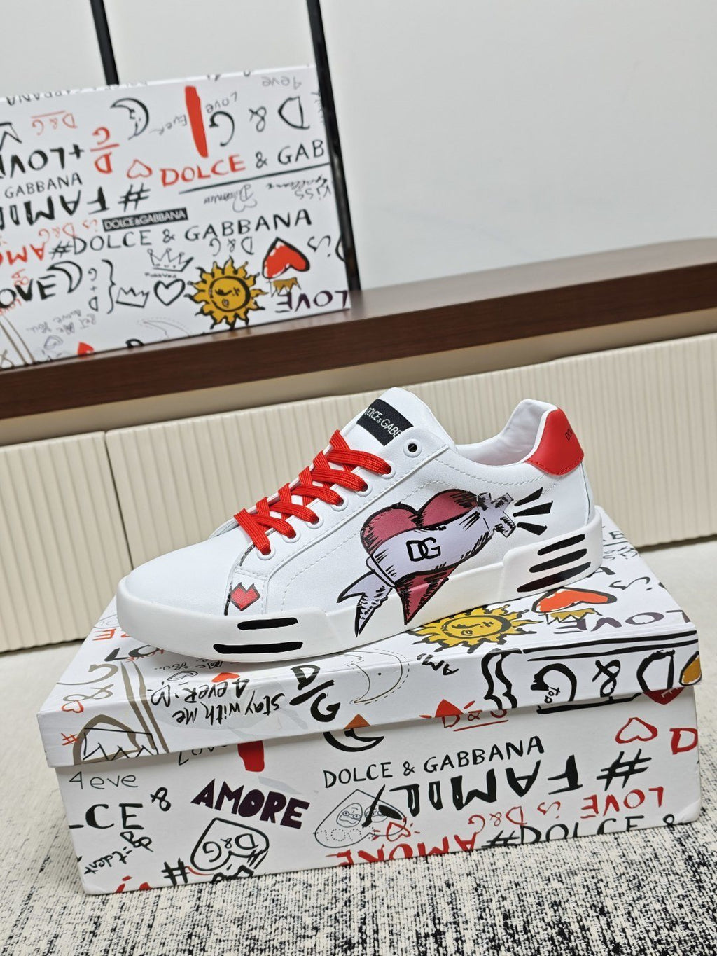 Dolce & Gabbana Graphic Low-Top Sneakers — front