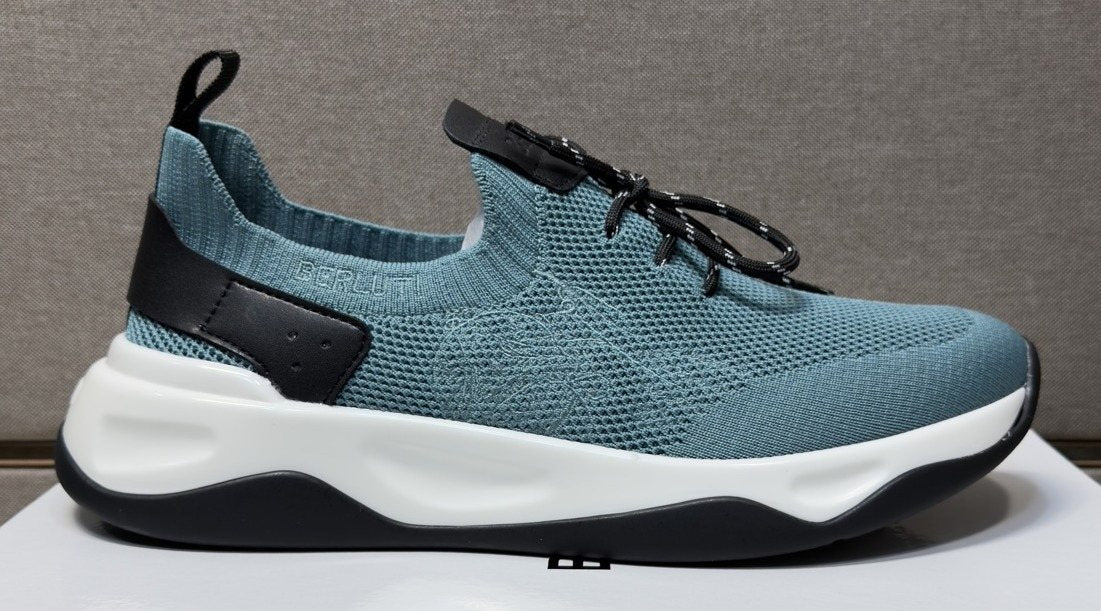 Berluti Dusty Blue Lace-Up Sneakers — hero