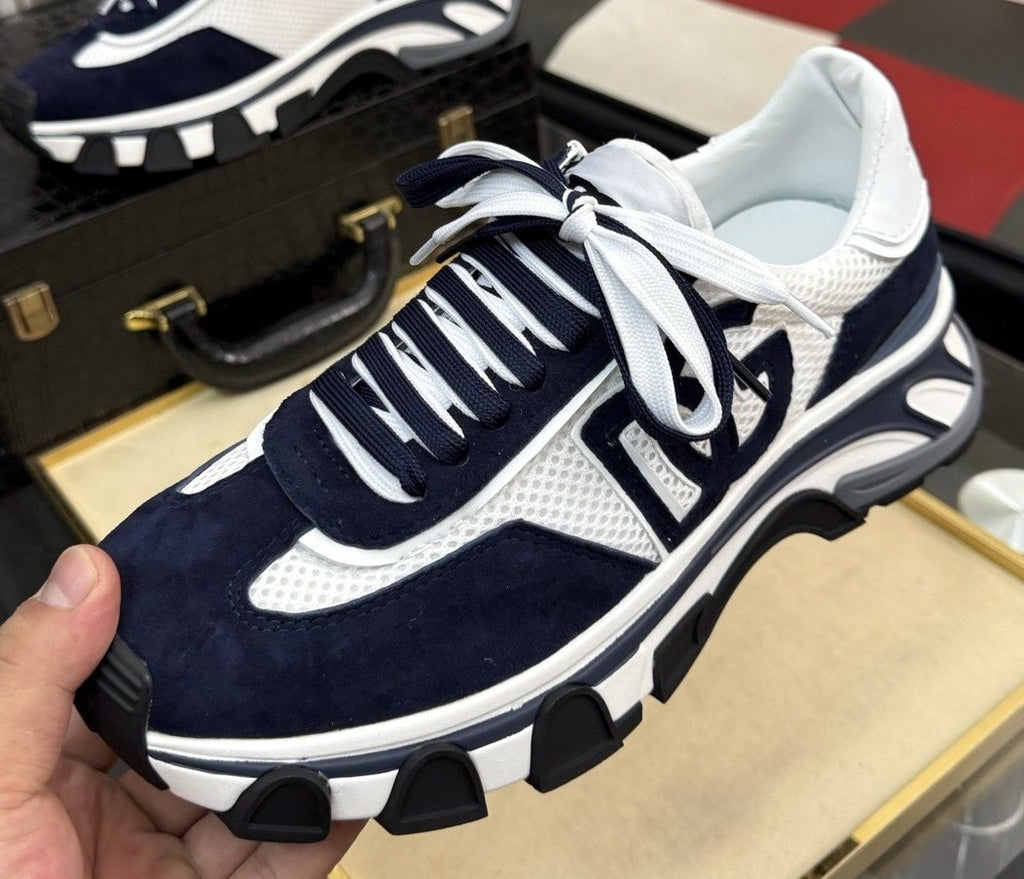 Dolce & Gabbana Navy and White Sneakers — hero