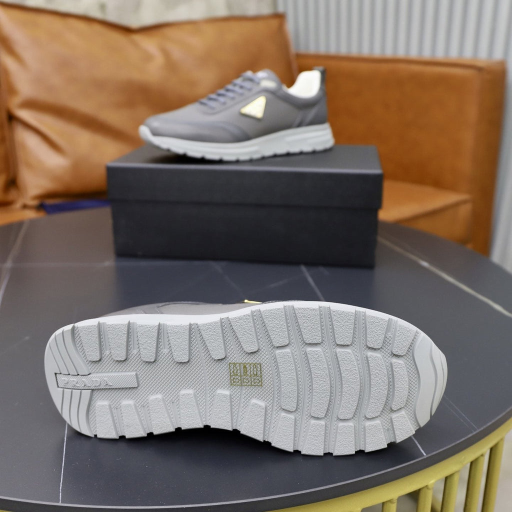 Prada Men's Paneled Lace-Up Sneakers — detail