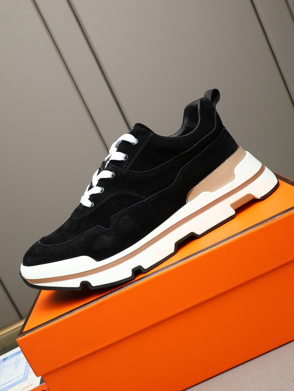 Hermès Layered-Sole Men's Sneakers — side