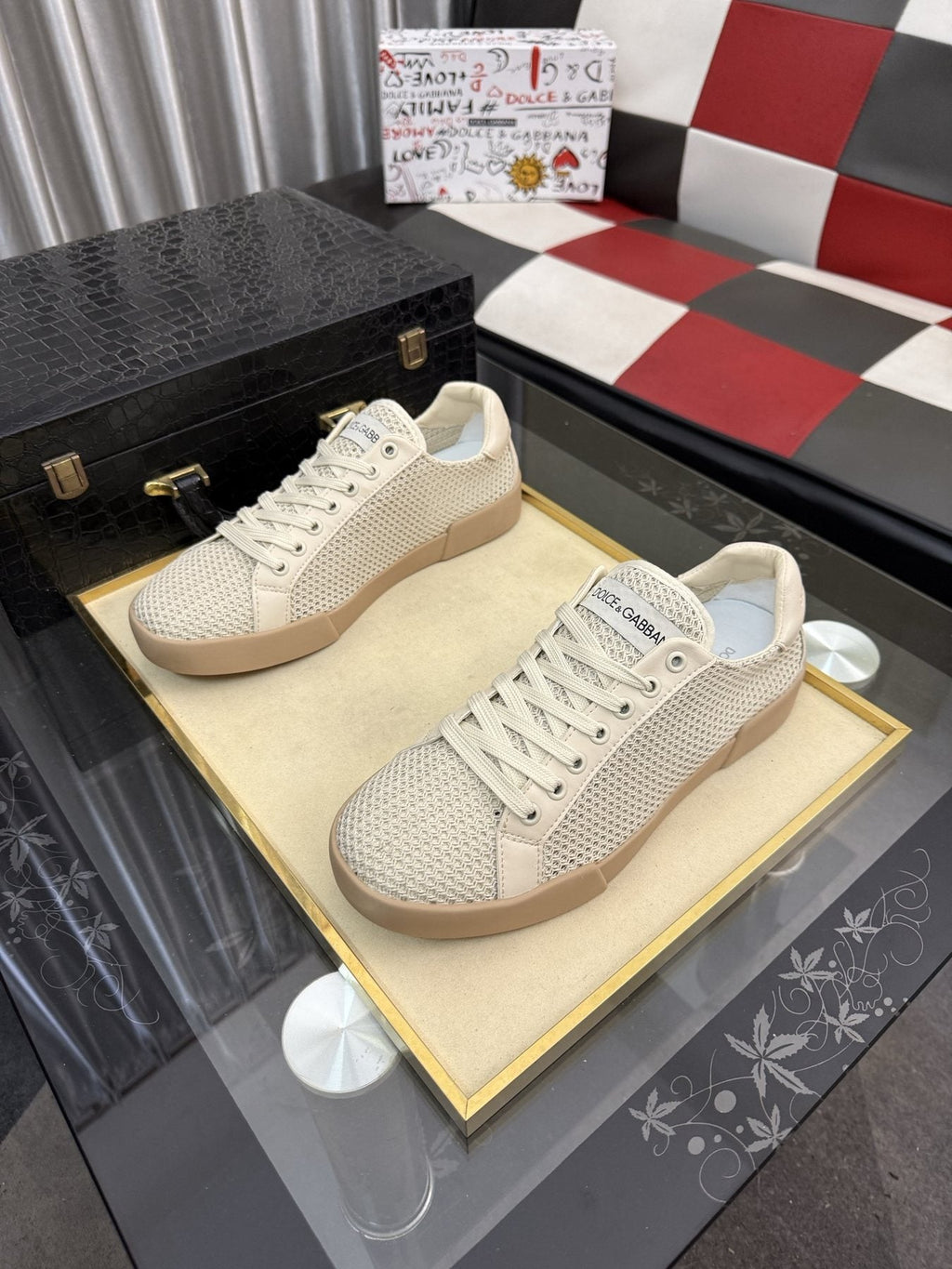 Dolce & Gabbana Perforated Low-Top Sneakers — front
