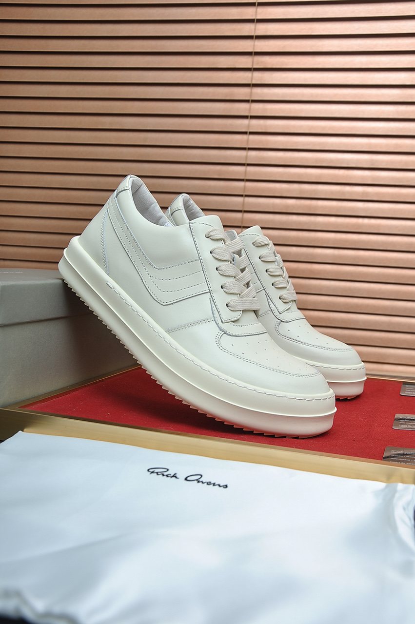 Rick Owens Paneled Platform Low-Top Sneakers — hero