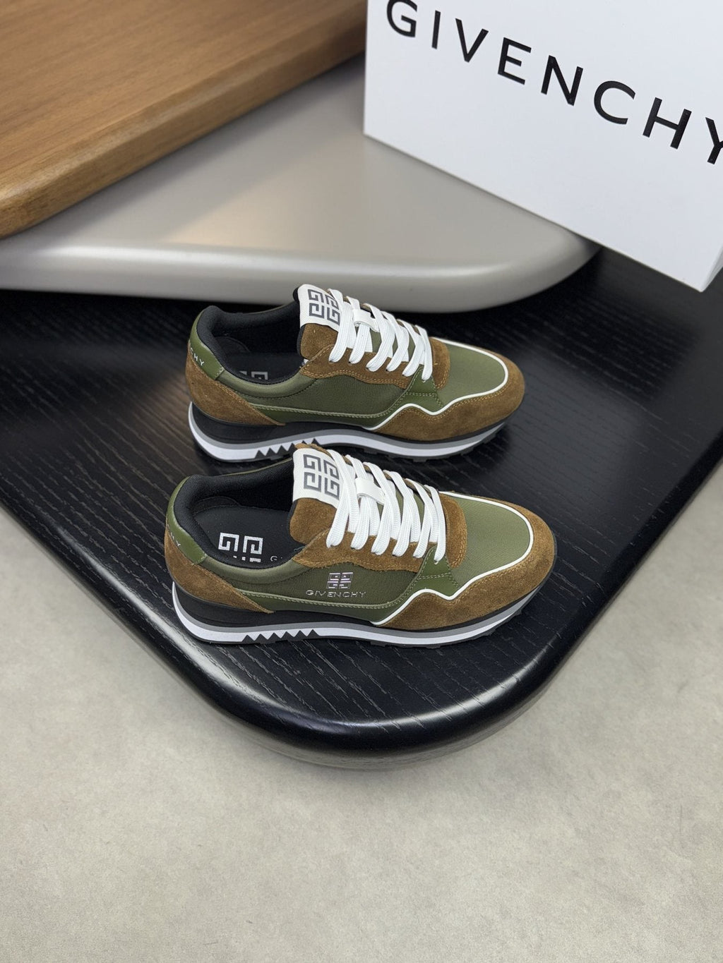 Givenchy Paneled Low-Top Sneakers — front