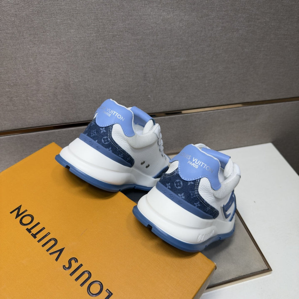 Louis Vuitton Contrast-Trim Low-Top Sneakers — back