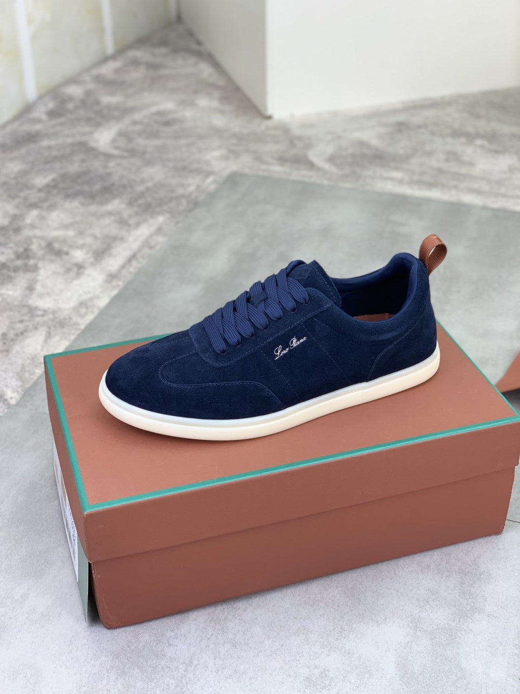 Loro Piana Paneled Low-Top Lace-Up Shoes — side
