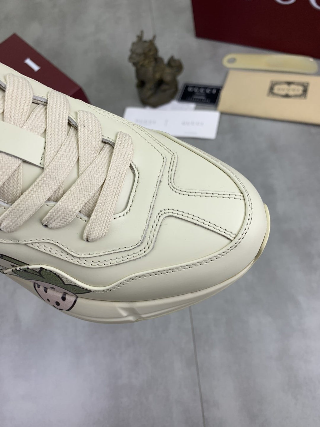 Gucci Strawberry Graphic Chunky Sneakers — detail