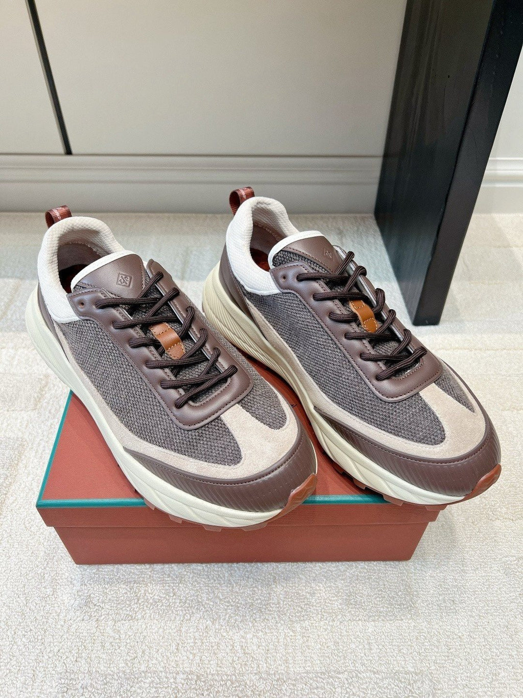 Loro Piana Paneled Low-Top Sneakers — front