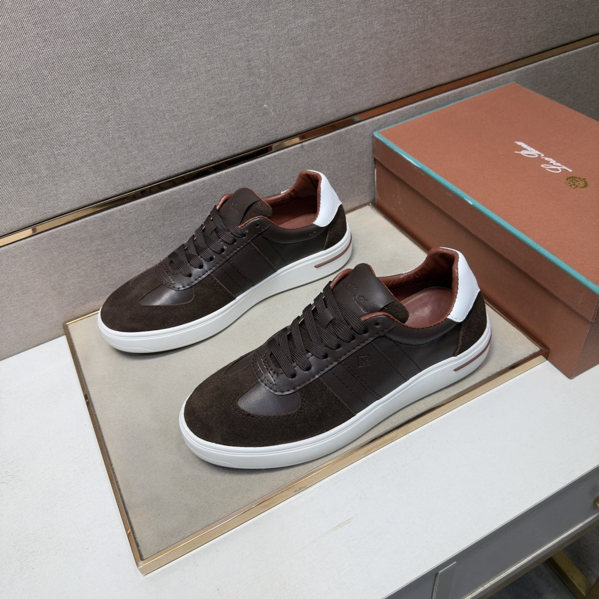 Men's Paneled Low-Top Sneakers — front