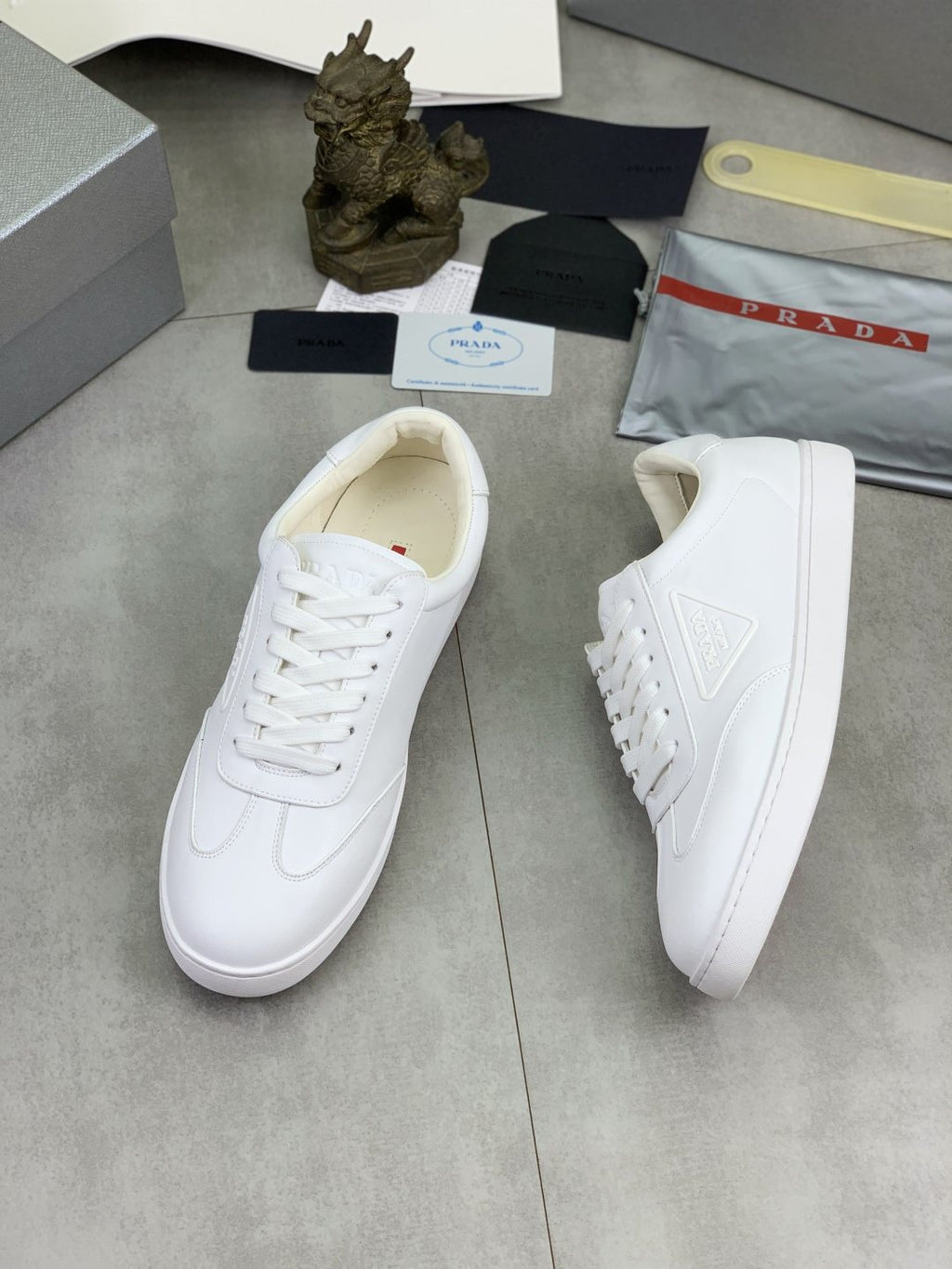 Prada Paneled Low-Top Sneakers — front