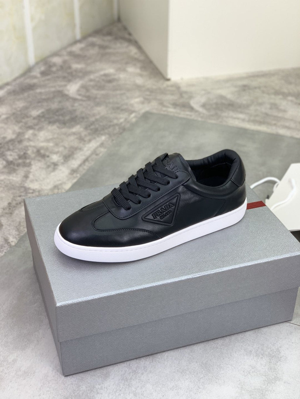 Prada Paneled Low-Top Sneakers — side