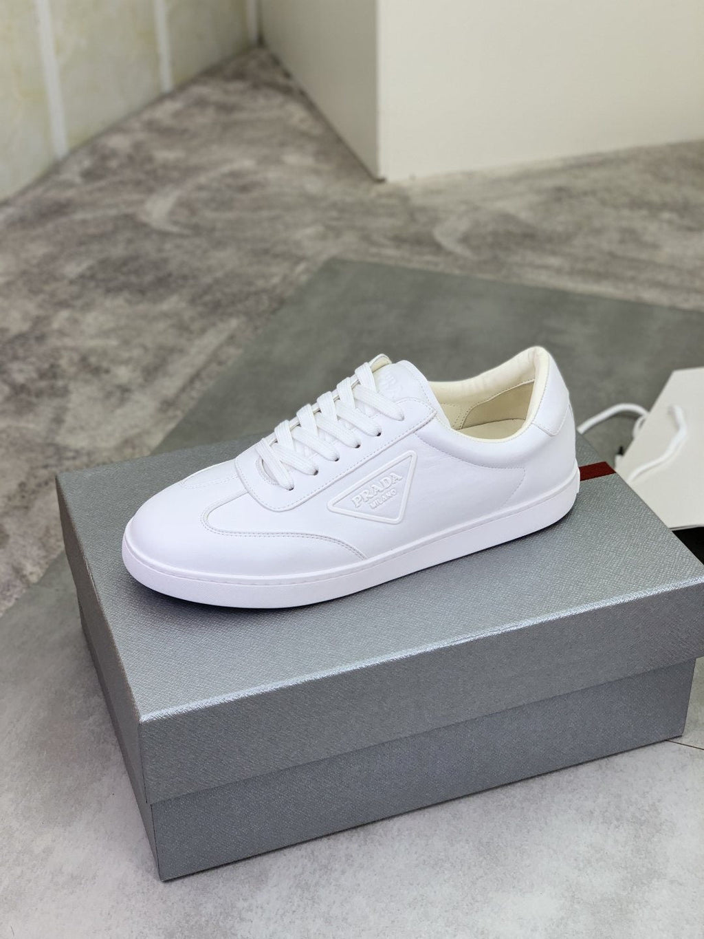 Prada Paneled Low-Top Sneakers — side