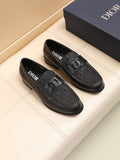 Dior Textured Buckle Loafers — hero