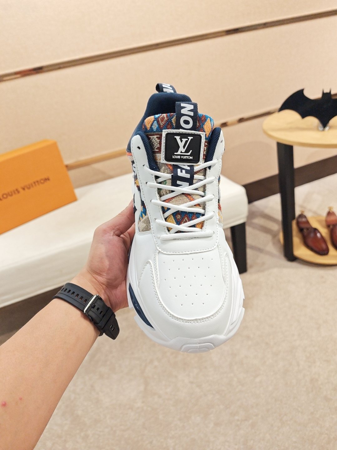 Louis Vuitton Paneled Chunky Sole Sneakers — front