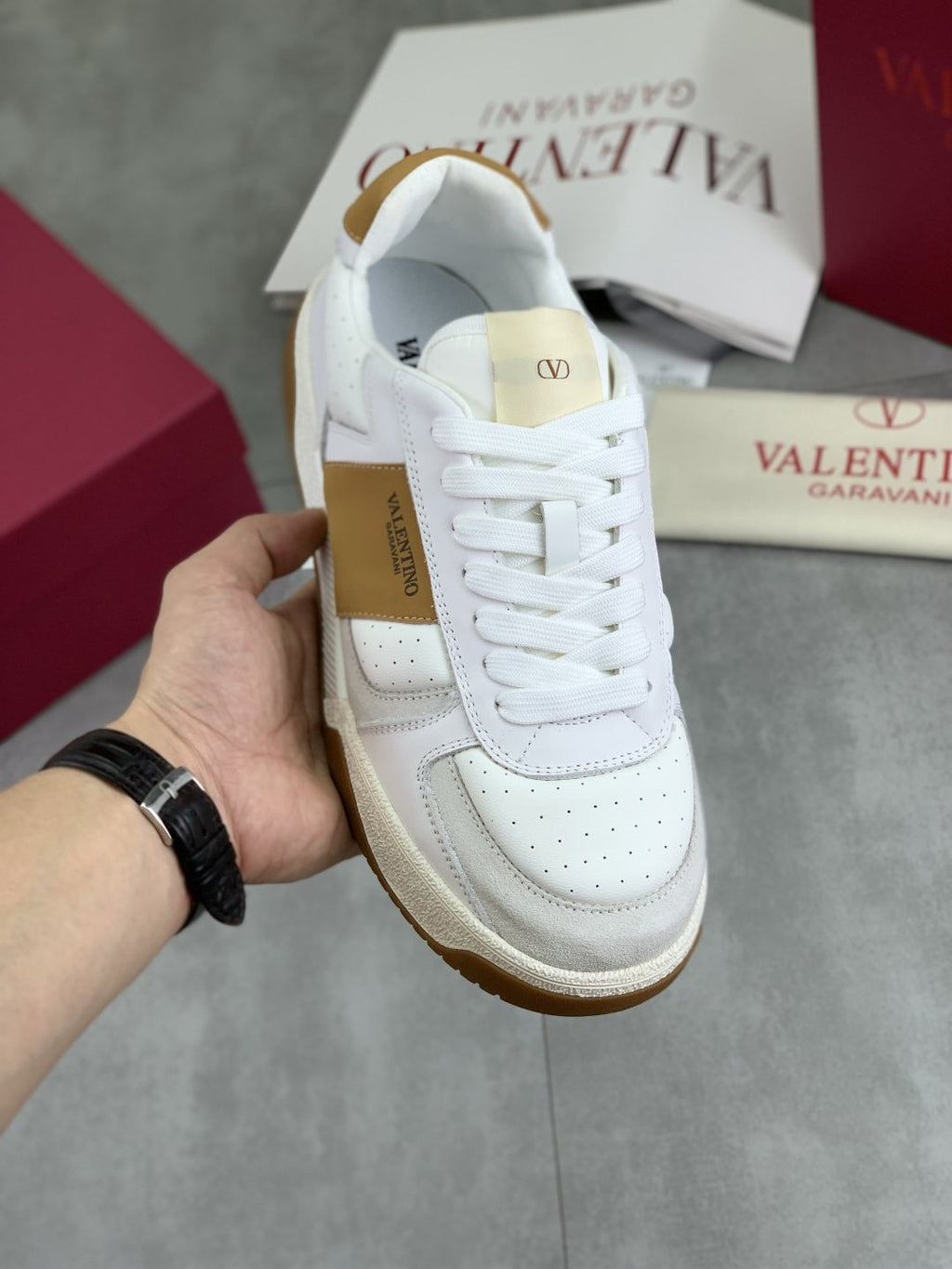 Valentino Color-Block Low-Top Sneakers — front
