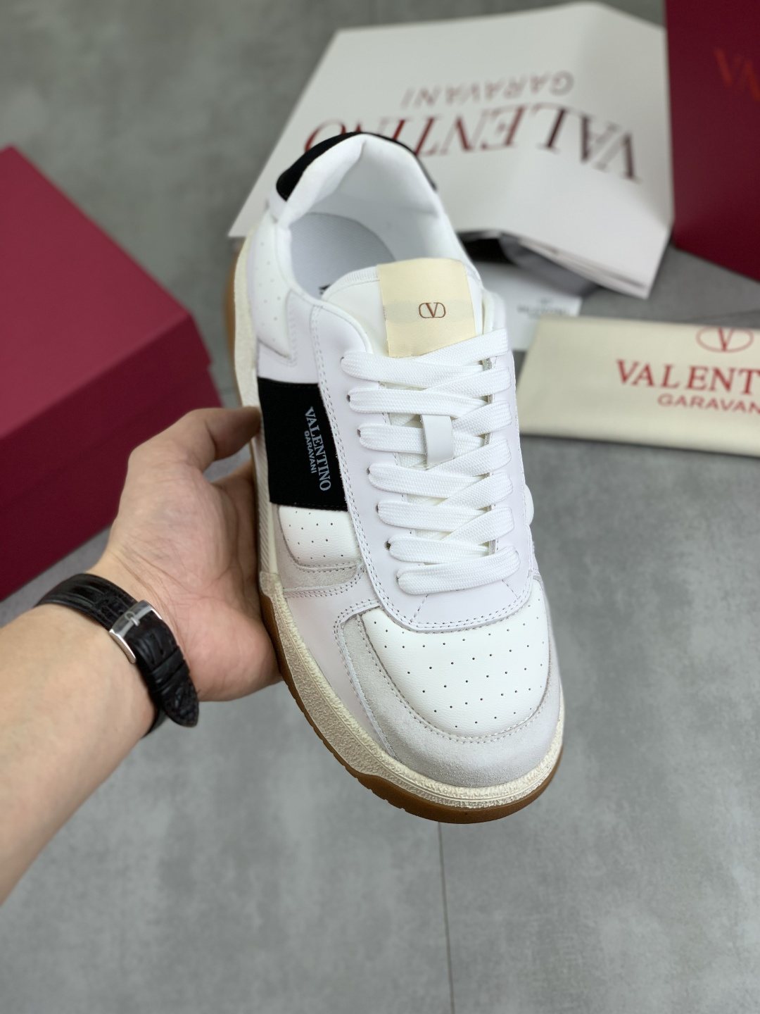 Valentino Color-Block Low-Top Sneakers — front