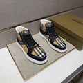 Burberry Men's Plaid High-Top Sneakers — hero