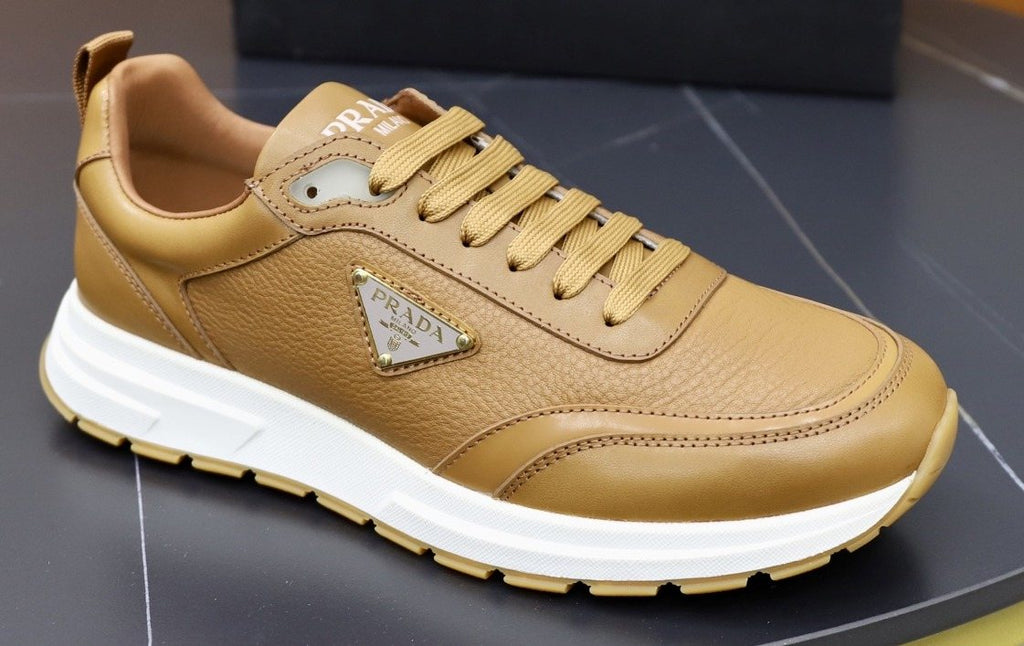 Prada Leather Lace-Up Sneakers — hero