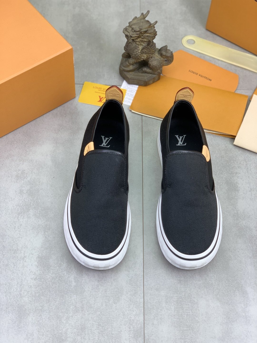 Louis Vuitton Elastic-Gore Slip-On Sneakers — front