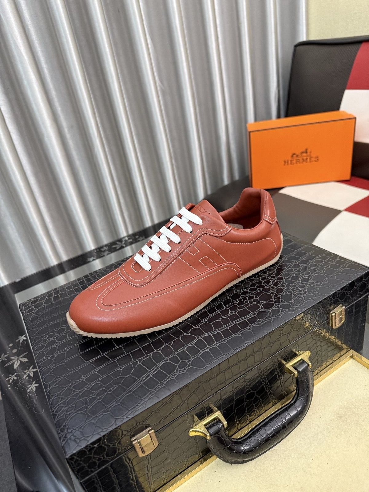 Hermès Stitched Low-Top Sneakers — hero