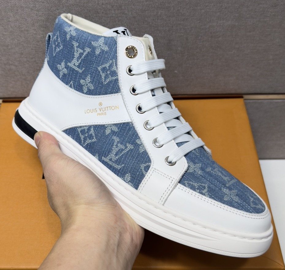 Louis Vuitton Patterned High-Top Sneakers — hero