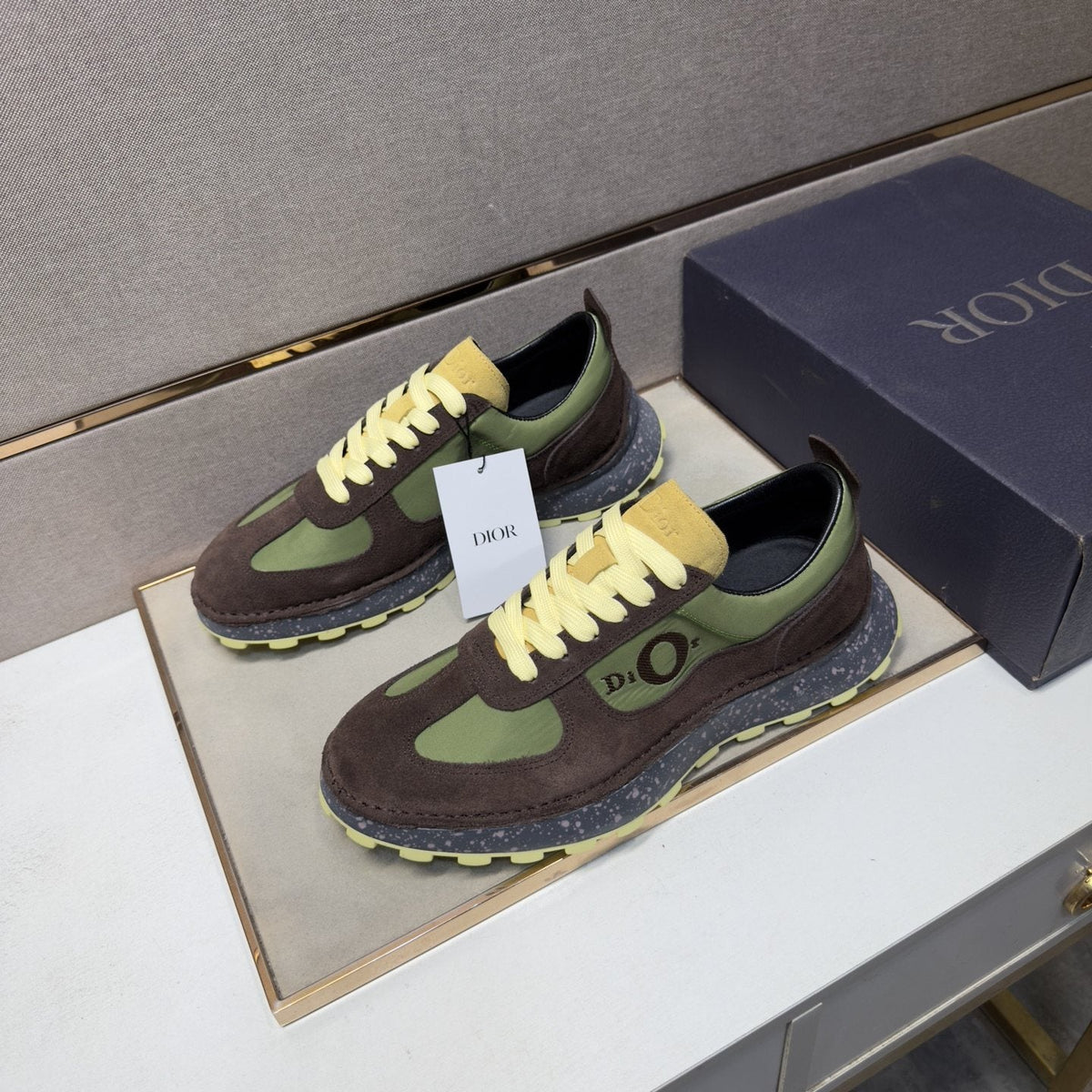 Dior Men's Paneled Lace-Up Sneakers — front