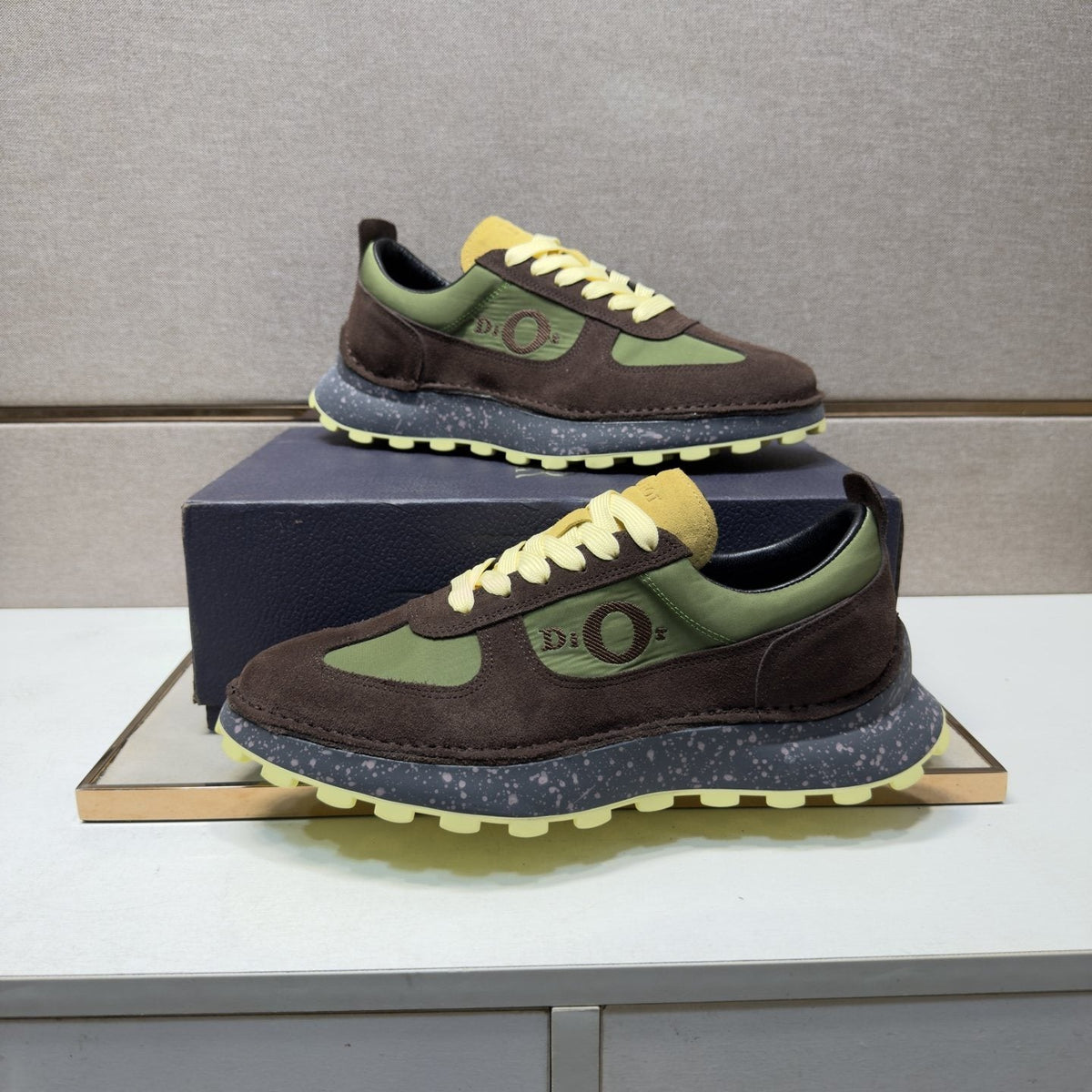 Dior Men's Paneled Lace-Up Sneakers — side