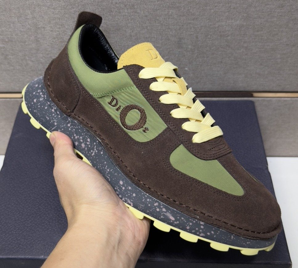 Dior Men's Paneled Lace-Up Sneakers — hero