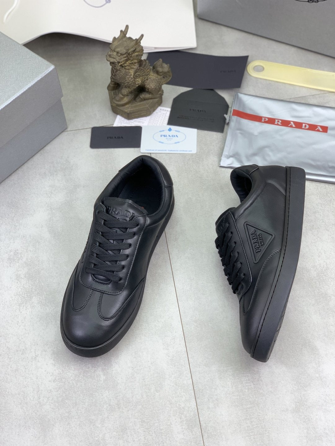Prada Paneled Low-Top Sneakers — front