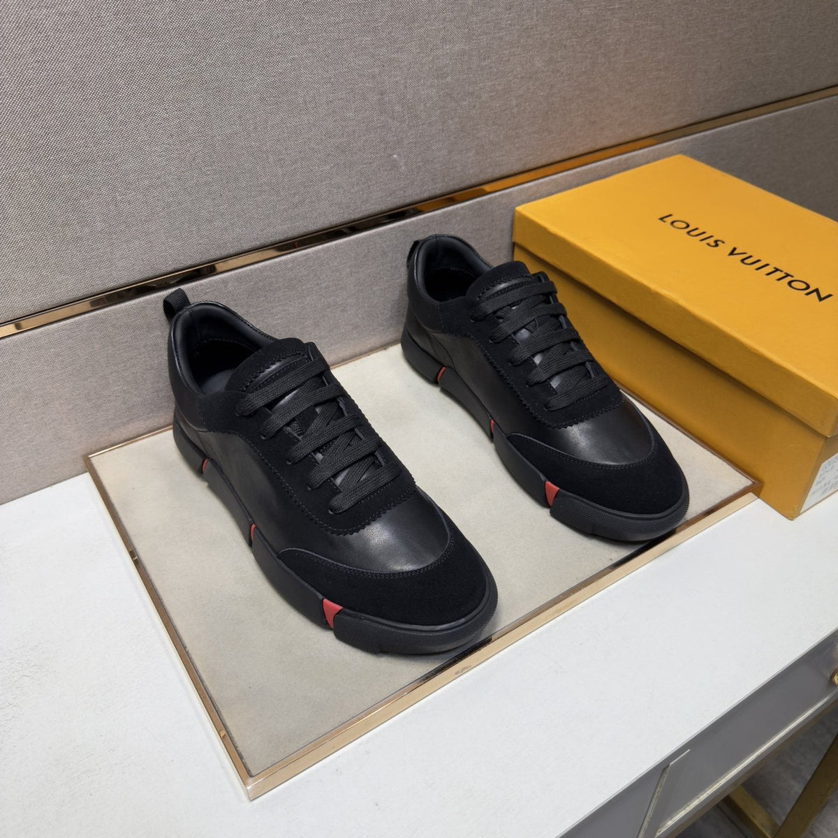 Louis Vuitton Men's Paneled Low-Top Sneakers — front