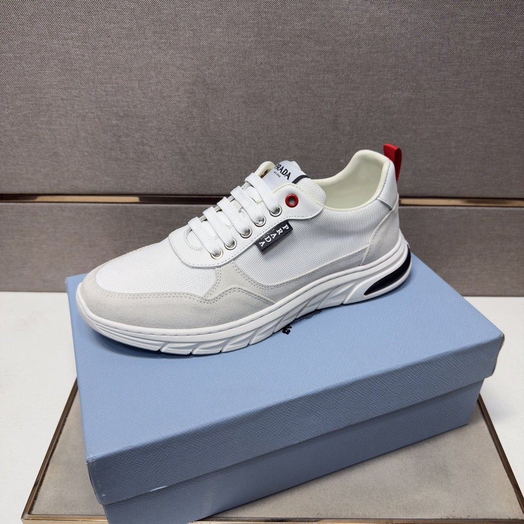 Prada Men's Paneled Low-Top Sneakers — side