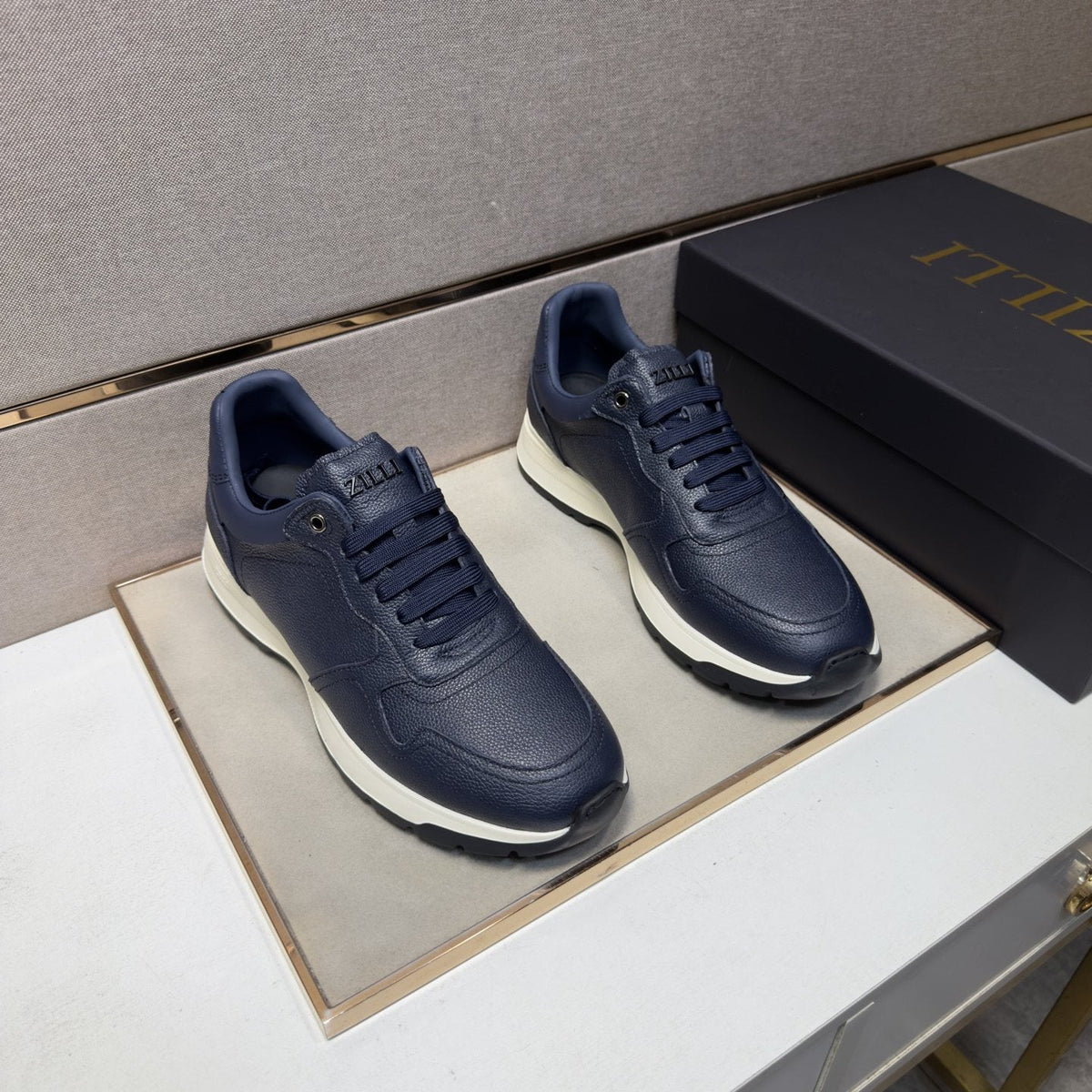 ZILLI Panel-Detail Lace-Up Sneakers — front