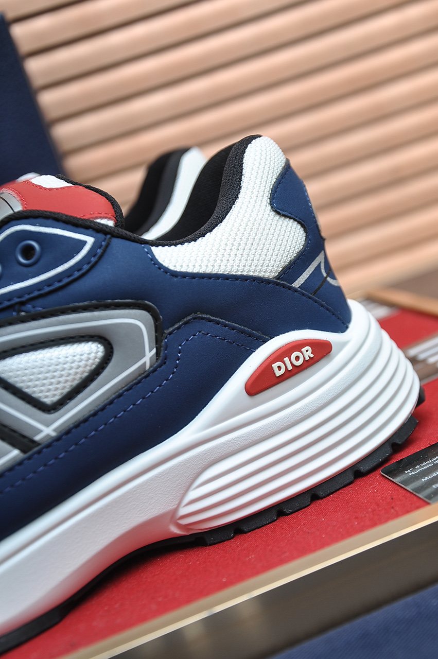 Dior Men's Paneled Low-Top Sneakers — detail