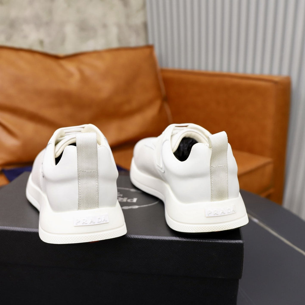 Prada Textured Low-Top Sneakers — back