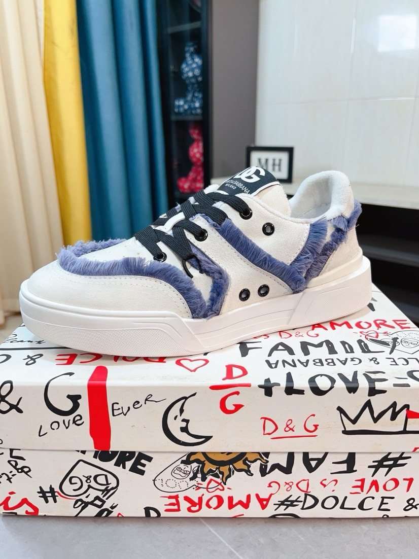 Dolce & Gabbana Contrast-Trim Low-Top Sneakers — front