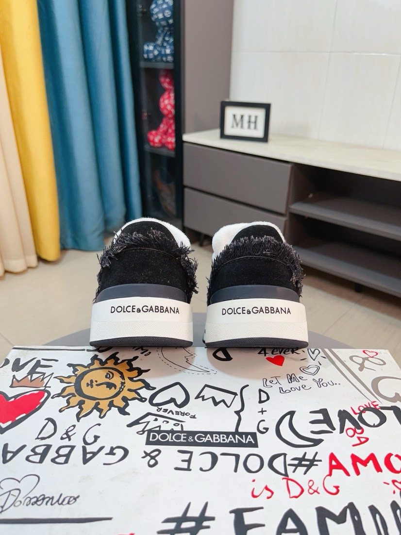 Dolce & Gabbana Contrast-Trim Low-Top Sneakers — back