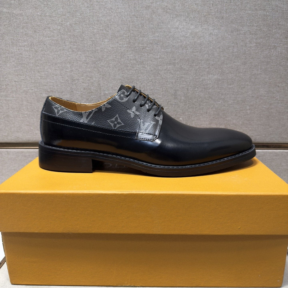 Louis Vuitton Patterned-Panel Lace-Up Dress Shoes — side