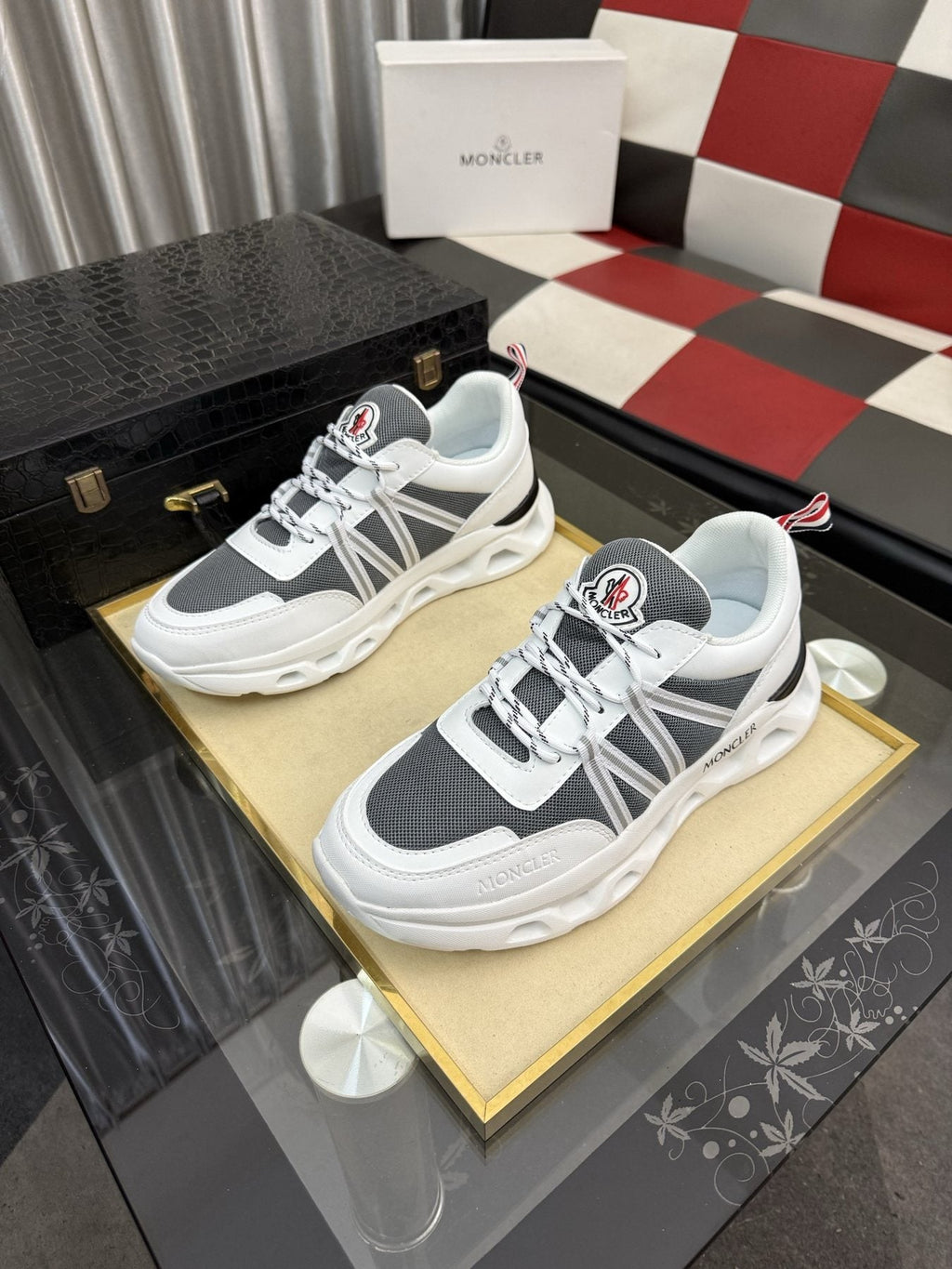 Moncler Paneled Low-Top Sneakers — front