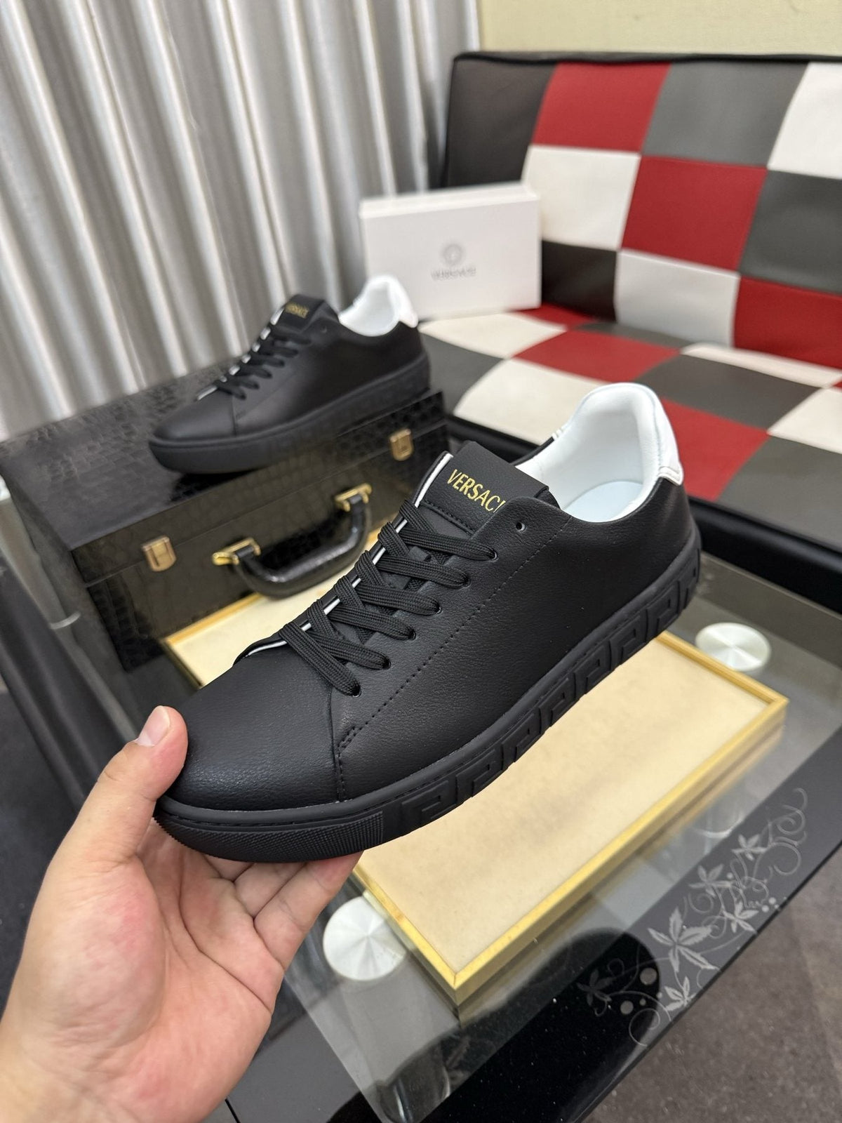 Versace Low-Top Lace-Up Sneakers — model