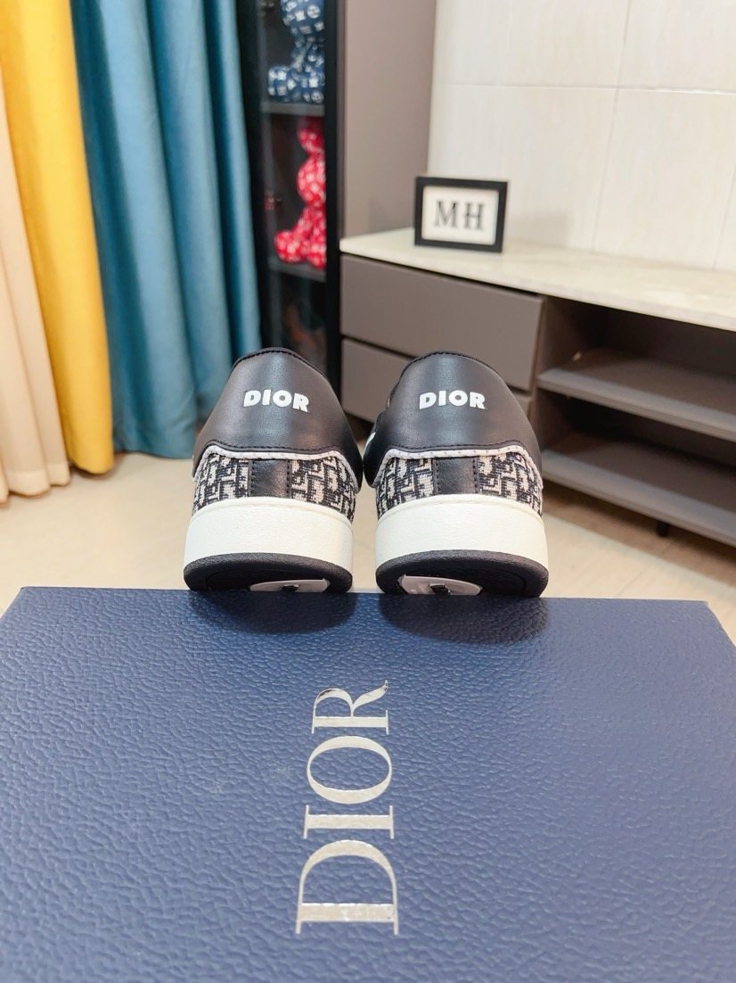 Dior Men's Patterned Panel Low-Top Sneakers — back