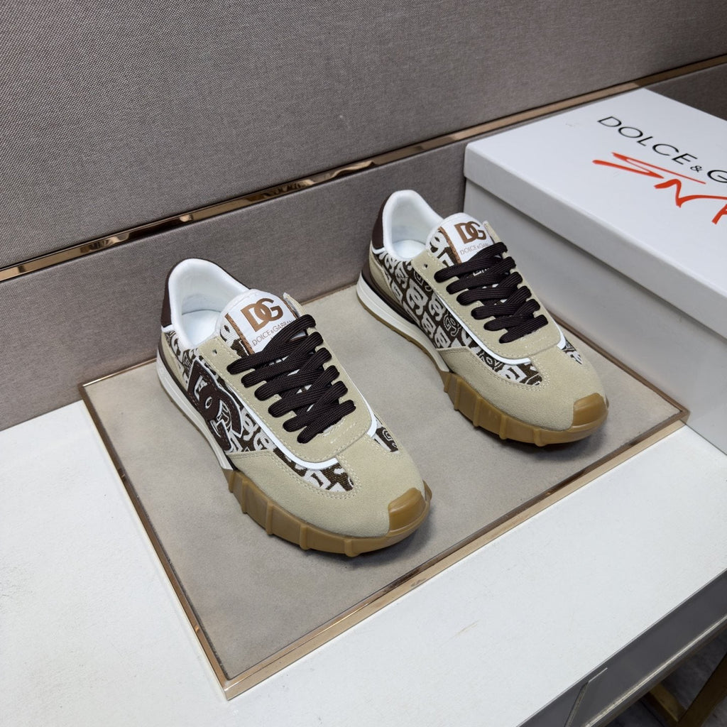 Dolce & Gabbana Patterned Panel Low-Top Sneakers — hero