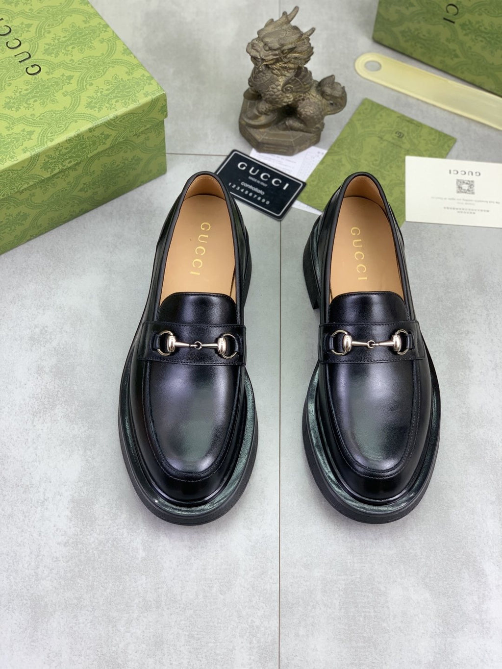 Gucci Men's Metal-Bit Loafers — hero