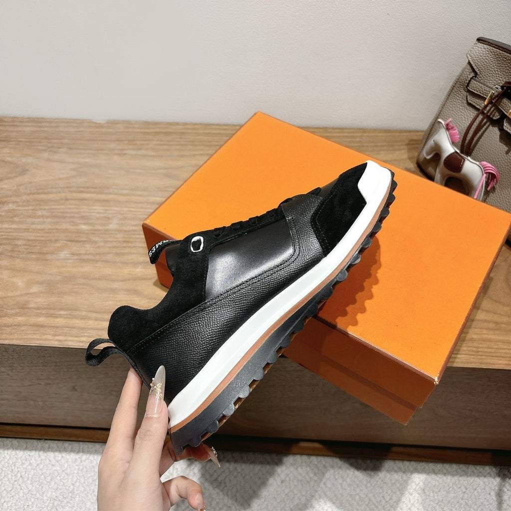 Hermès Paneled Low-Top Sneakers — side