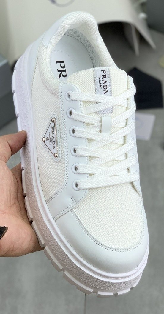 Prada Paneled Lug-Sole Sneakers — hero
