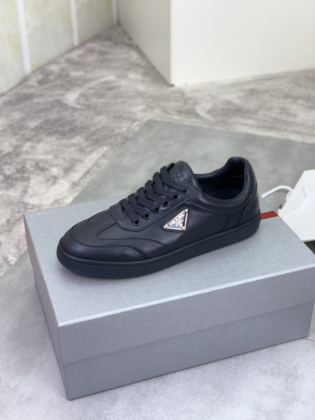 Prada Paneled Low-Top Sneakers — side