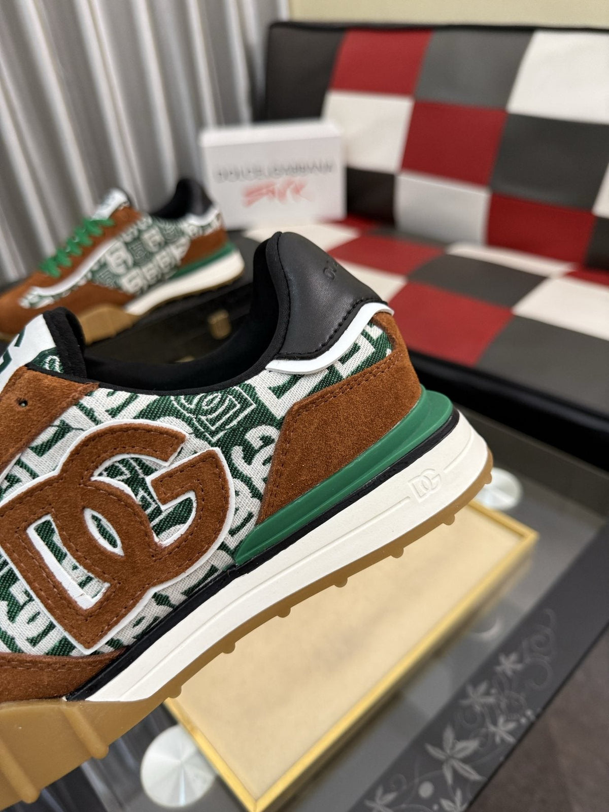 Dolce & Gabbana Patterned Low-Top Sneakers — detail