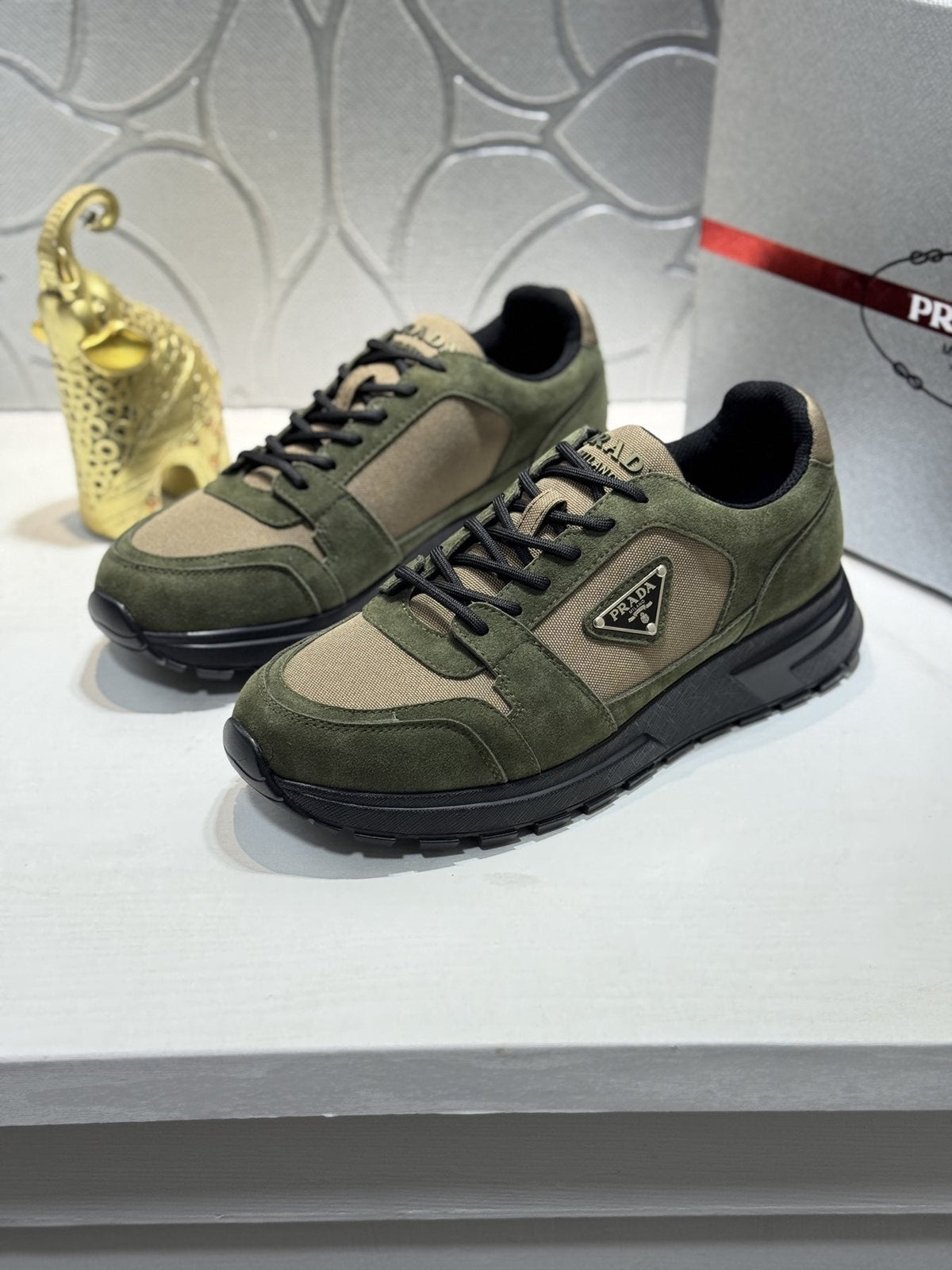 Prada Paneled Chunky-Sole Sneakers — front